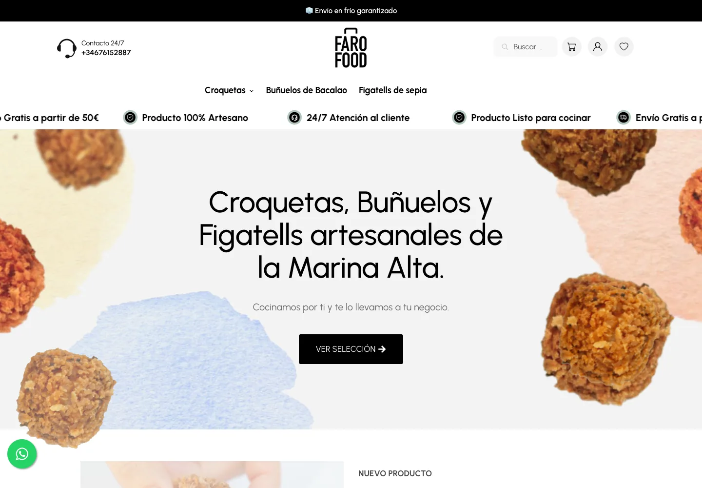 Página de inicio de Faro Food