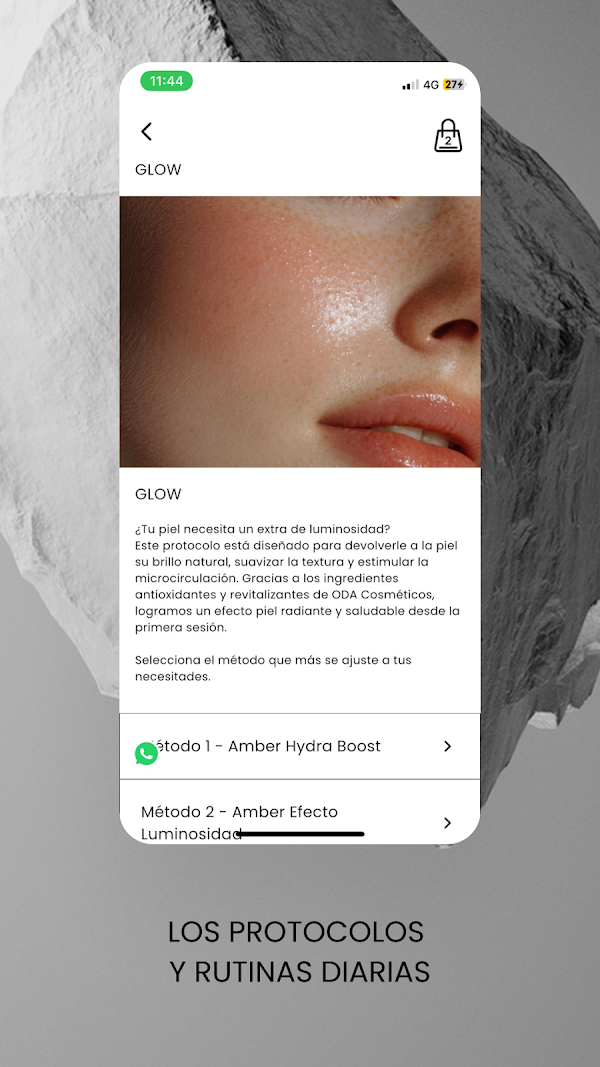 Protocolos en la app ODA Cosméticos